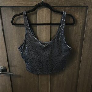 Black Leopard Print Tank Top